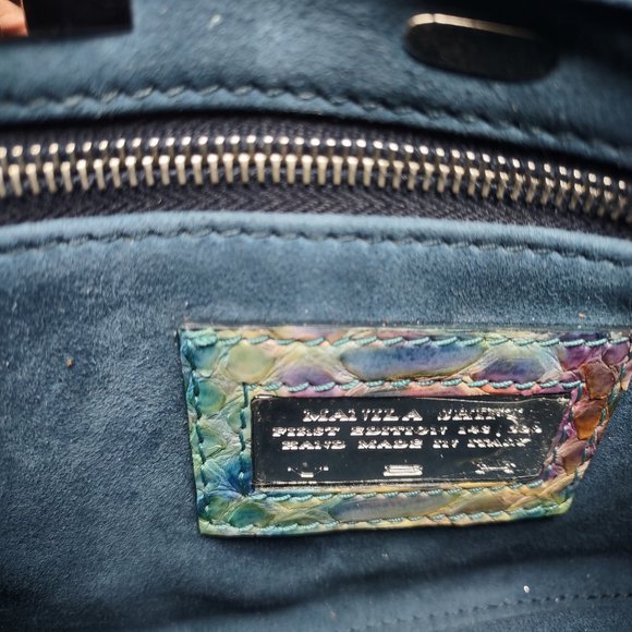 VBH Manila Shift Multicolor Python Bag 1st Edition-Handmade in Italy 148/300 - Picture 3 of 8